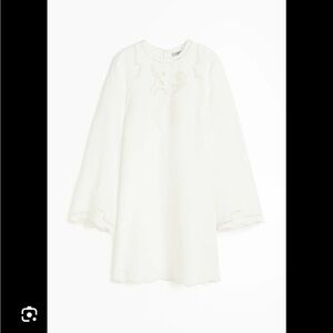 H&M White Linen Mini Dress